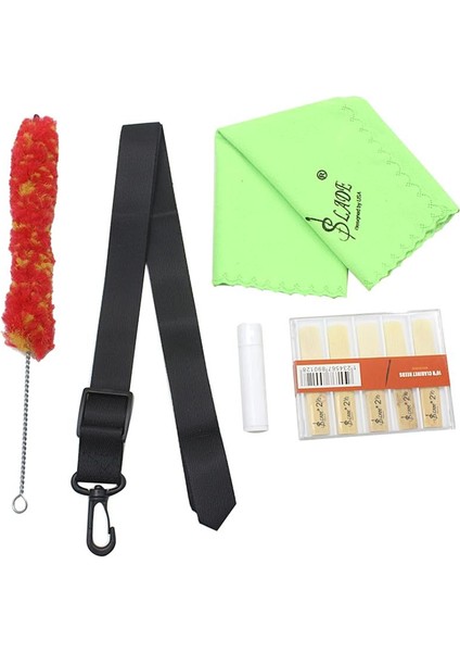 Klarnet Ayarlanabilir Boyun Kayışı Kamış Temizleme Bezi Fırça Aksesuarları Kiti (Yurt Dışından)