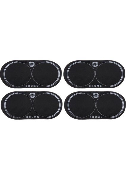 4x Çift Bas Davul Yama Drumheads Perküsyon Aksesuarları Koruyucu Siyah (Yurt Dışından)