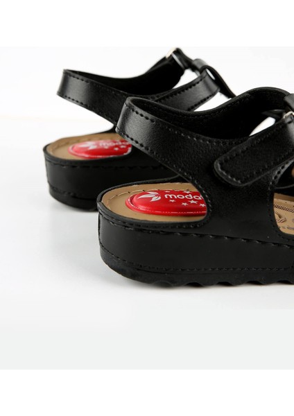Kadın Çapraz Cırtlı Sandalet Siyah fiyatları