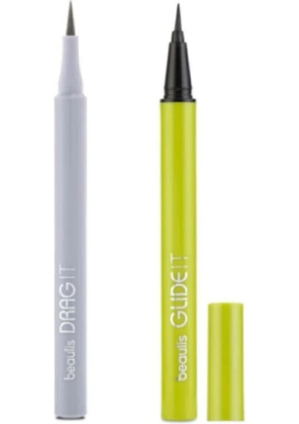 Drag It Inkpen Keçe Uçlu Eyeliner + Glide It Fırça Uçlu Eyeliner 100 Black