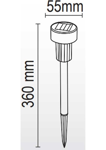 FL-3219 3W 6500K Beyaz Solar Camlı Çim Armatürü