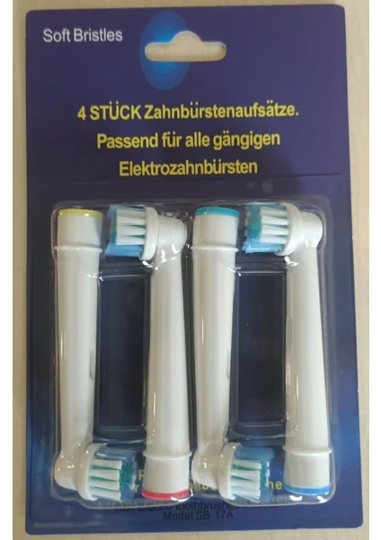 Şarjlı Ve Pilli Diş Fırçası Uyumlu Diş Fırçası Yedek Başlık 4'lü