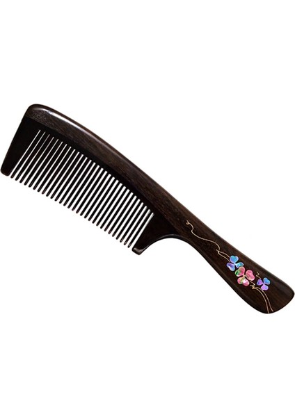 Clover Uzun Saplı Sandal Ağacı Tarağı Klasik Zanaat Tarağı (Yurt Dışından)