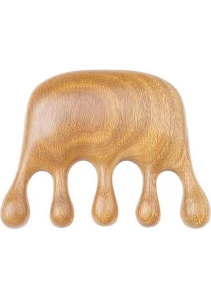 Yeşil Sandal Ağacı Masaj Tarak (8X6CM) (Yurt Dışından)