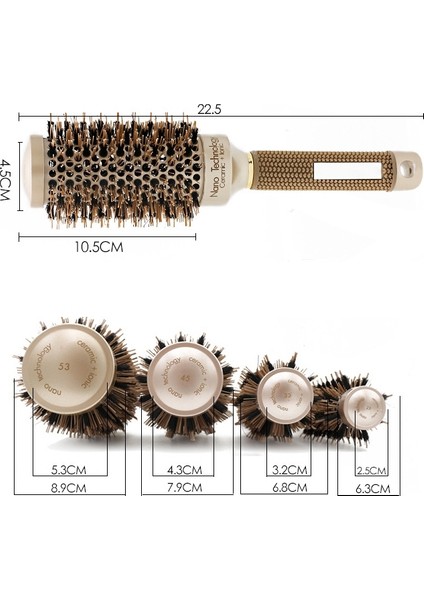 Seramik Alüminyum Saç Tarak Yuvarlak Fırçası (45MM) (Yurt Dışından) modelleri