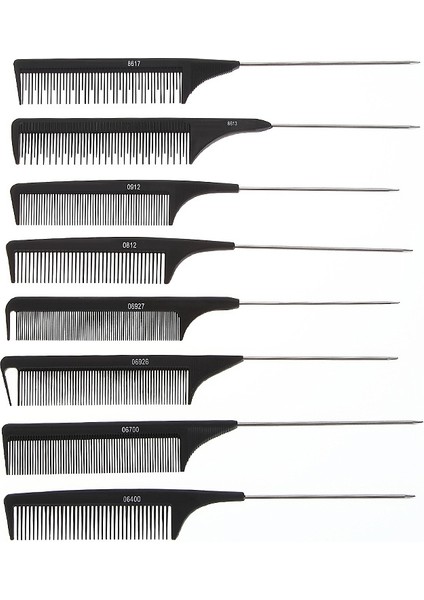 12 Pcs Erkekler Saç Kesim Tarak Saç Salonu Düz Saç Kesimi Tarağı (06927) (Yurt Dışından)