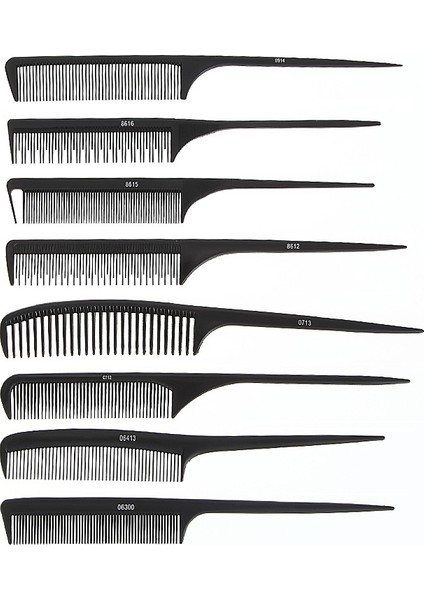 12 Pcs Erkekler Saç Kesim Tarak Saç Salonu Düz Saç Kesimi Tarağı (0812) (Yurt Dışından) fiyatları