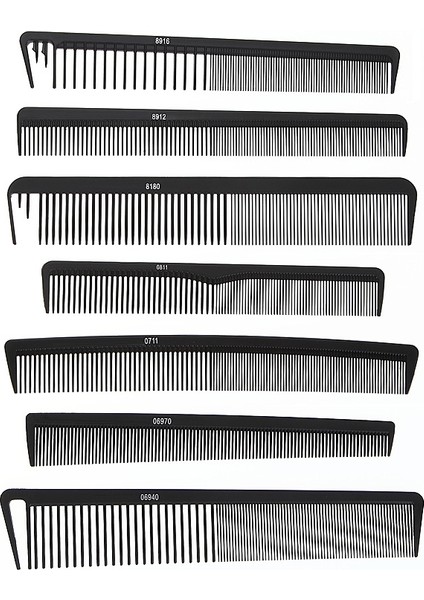 12 Pcs Erkekler Saç Kesim Tarak Saç Salonu Düz Saç Kesimi Tarağı (06970) (Yurt Dışından) fiyatları