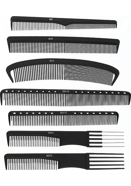 12 Pcs Erkekler Saç Kesim Tarak Saç Salonu Düz Saç Kesimi Tarağı (06969) (Yurt Dışından)