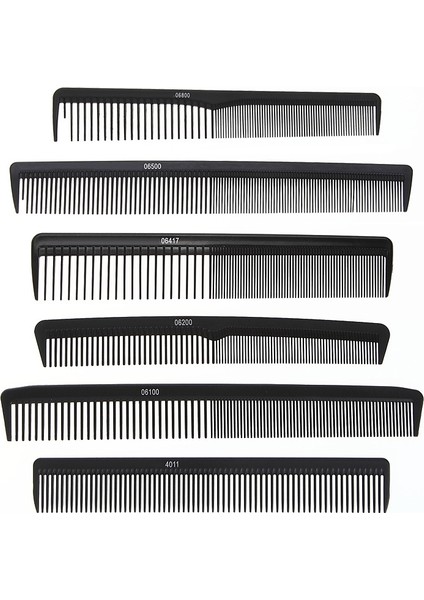 12 Pcs Erkekler Saç Kesim Tarak Saç Salonu Düz Saç Kesimi Tarağı (06500) (Yurt Dışından)