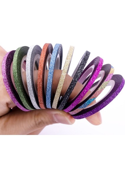 3 Pcs Tırnak Sanatı Bobini, Özellikler: Mat 3mm 10 Renk (Yurt Dışından)