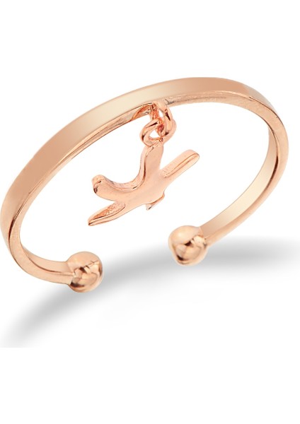 925 Ayar Gümüş Sallantılı Denizyıldızı Figürlü Rose Yüzük - Y024001 modelleri