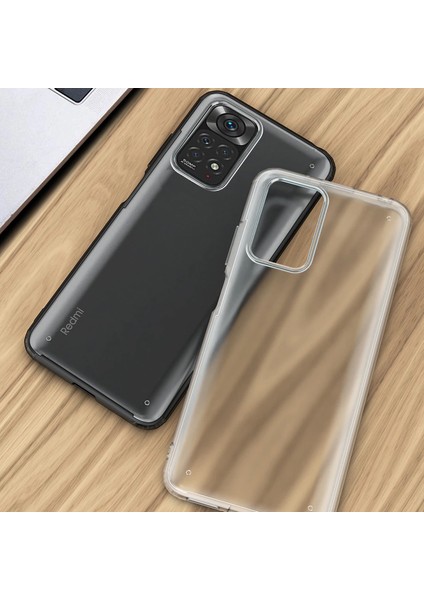 Xiaomi Redmi Note 11 Global 2022 Luna Serisi Köşe Korumalı Sert Rubber Kılıf - Şeffaf