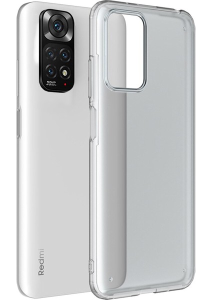 Xiaomi Redmi Note 11S Global 2022 Luna Serisi Köşe Korumalı Sert Rubber Kılıf - Şeffaf