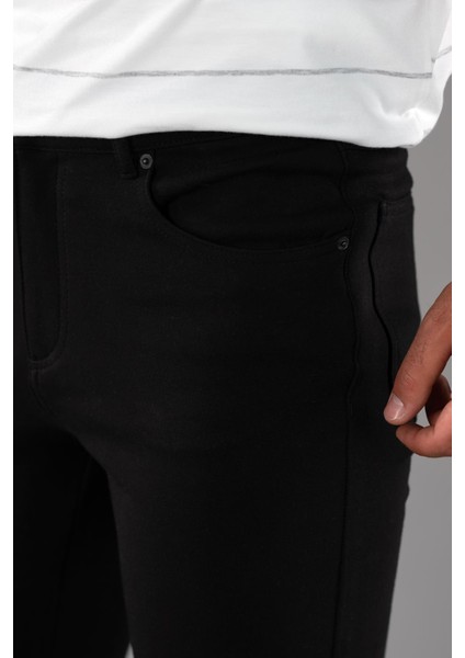 Slimfit 5 Cep Dar Paça Astarsız Mevsimlik Kumaş Pamuklu Erkek Spor Pantolon