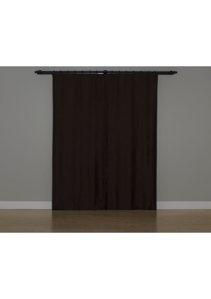 Blackout Karartma Özellikli Perde Koyu Kahverengi modelleri