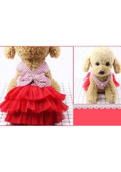 Şifon Kabarık Köpek Kıyafeti - Kırmızı (Yurt Dışından) fırsatları