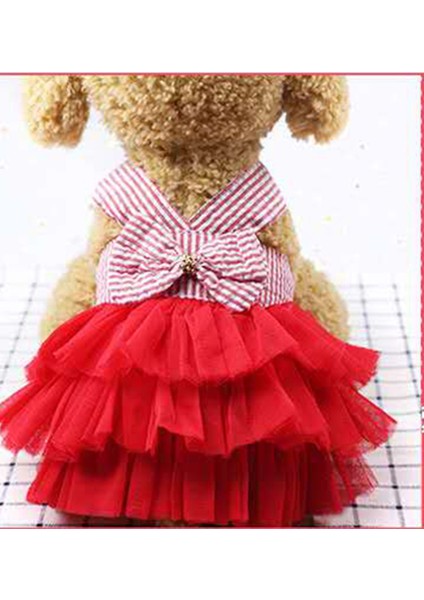 Şifon Kabarık Köpek Kıyafeti - Kırmızı (Yurt Dışından) indirimleri