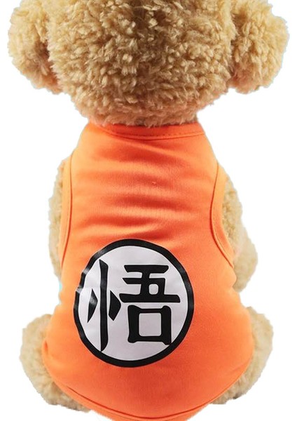 Baskılı Köpek Tişörtü - Turuncu (Yurt Dışından)