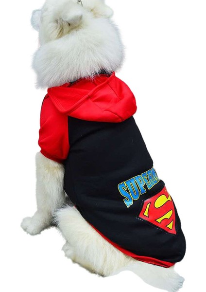 Köpekler Için Süper Kahraman Temalı Kıyafet - Siyah (Yurt Dışından)