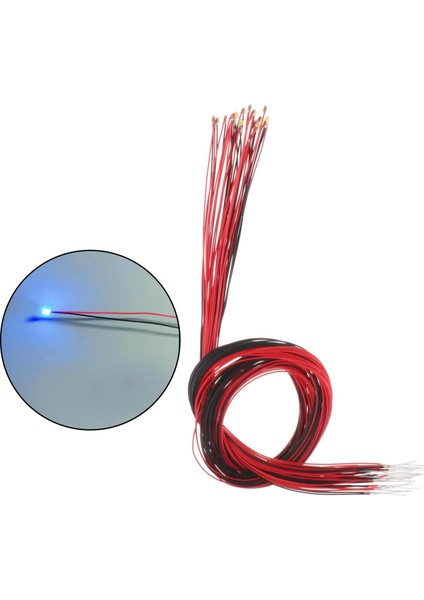 80 Adet Ön Kablolu LED Işıkları Diyot Yayılan Mikro Aydınlatma Kitleri Mikro Ledler Mavi Turuncu