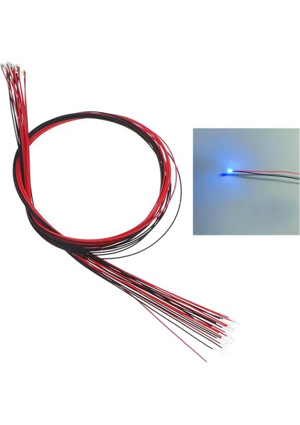 80 Adet Ön Kablolu LED Işıkları Diyot Yayılan Mikro Aydınlatma Kitleri Mikro Ledler Mavi Turuncu