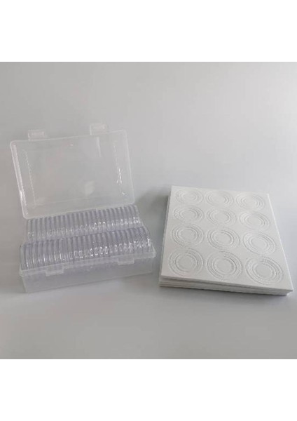 Plastik Para Şaraplı Sikke Kutu 50 Pcs 40MM Hatıra Para Kutusu Konteyneri