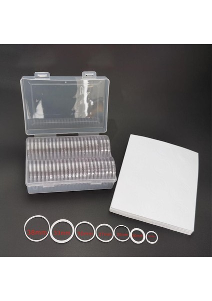 Plastik Para Şaraplı Sikke Kutu 50 Pcs 40MM Hatıra Para Kutusu Konteyneri
