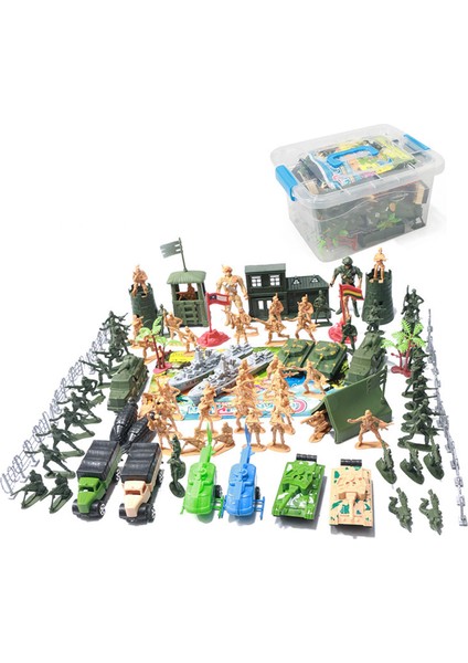 Ordu Araçları Set Model Oyuncak Tankları Erkek Doğum Günü Hediyeleri Için Güvenli Kolordu Set 112PCS