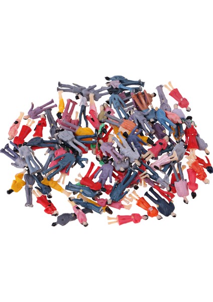 Diorama Mimari Için Lot Mini Insanlar Figür Boyalı Yolcu 1/100 Karıştırın
