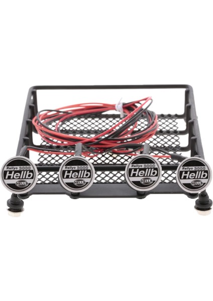 Rc /10 Alaşımlı Çatı Rafı, Redcat Arabası Için Yuvarlak LED Işığı ile