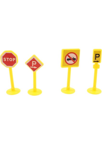 9 Minyatür Yol Sahnesi Binası 1/50 Signpost Trafik Işaret Oyuncak Çocuk Hediyesi