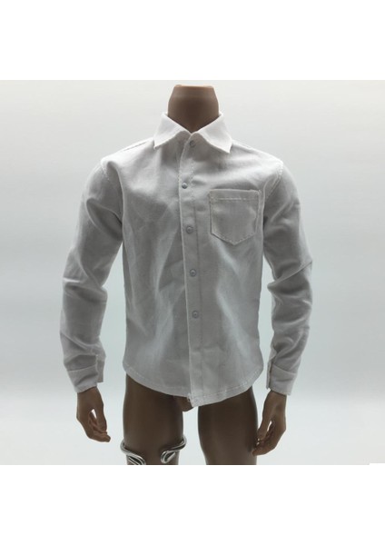 12 '' Aksiyon Için 1/6 Ölçekli Beyaz Resmi Elbise Gömlek