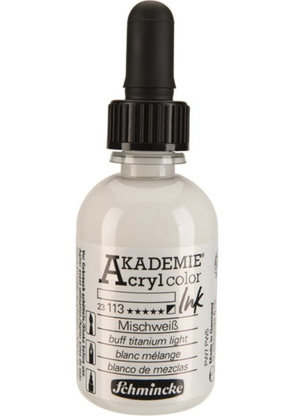 Akademie Akrilik Mürekkep 50 ml 113 Buff Titanium Light