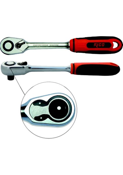 3/8" Cırcır Kolu Sekman Tip 48 Diş