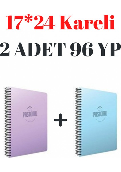 Pastoral Kareli Defter 17*24 96 Yaprak 2 Adet fiyatları