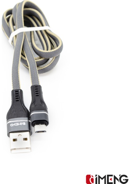 Imeng 3.1A Usba To Micro Örgülü Data ve Şarj Hızlı Kablosu ML108 Gri