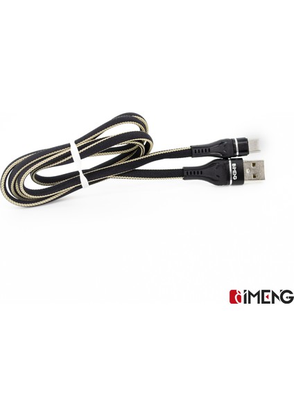 Imeng 3.1A Usba To Type-C Örgülü Data Hızlı ve Şarj Kablosu ML108 Siyah