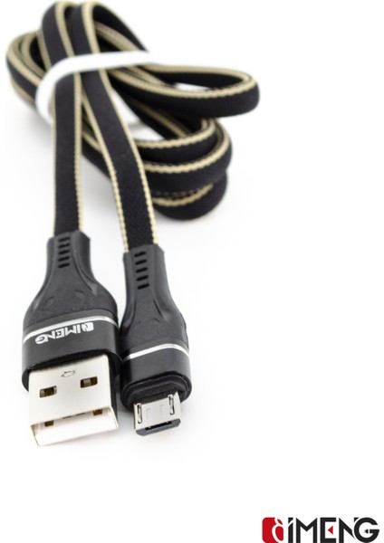 Imeng 3.1A Usba To Micro Örgülü Data ve Hızlı Şarj Kablosu ML108 Siyah