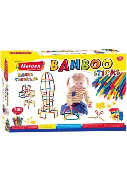 Eğitici Bambu Çubuklar 300 Parça 1 Paket Heroes Eğitici Bambu Çubuk 300 Lü 1 Paket