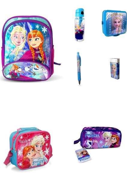 Frozen Orjinal Lisanslı Ilkokul Çantası 7 Parça Set