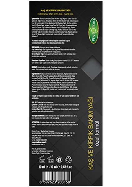 Kaş ve Kirpik Bakım Yağı, 10+10ML