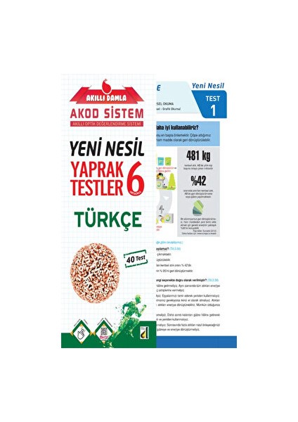 Akıllı Türkçe Yeni Nesil Yaprak Testler - 6. Sınıf