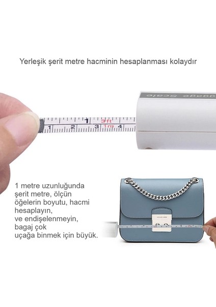 Yeni 50KG Bagaj Ölçeği LCD Dijital Tartı Elektronik Denge Ölçek Ile Taşınabilir Asılı Ölçek Çantalı