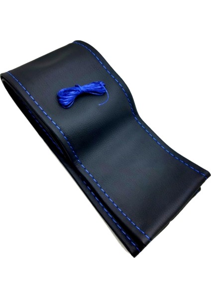 Ford Focus 3 Dikmeli Direksiyon Kılıfı Mavi Ipli ( 38×10.5cm )