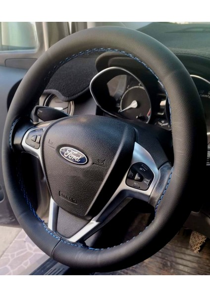 Ford Focus 3 Dikmeli Direksiyon Kılıfı Mavi Ipli ( 38×10.5cm ) fiyatları