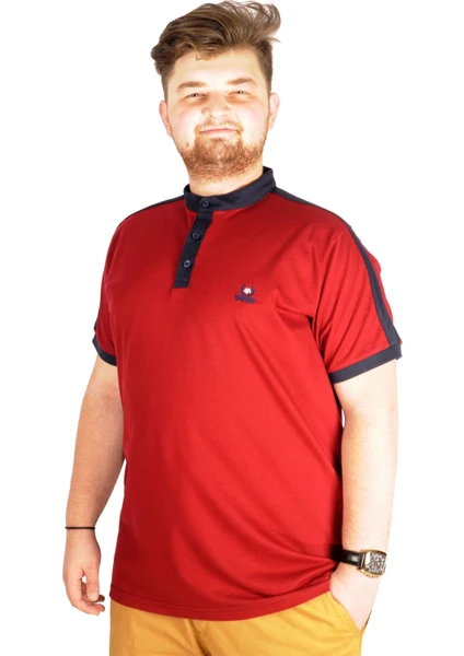 T-Shirt Polo Hkm Yaka Pike Mode Team 21556 Bordo