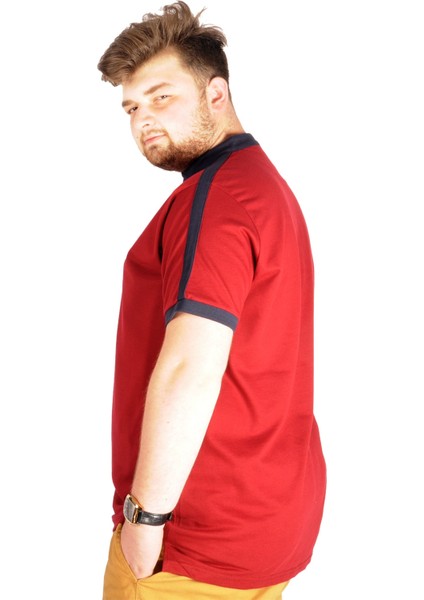 T-Shirt Polo Hkm Yaka Pike Mode Team 21556 Bordo