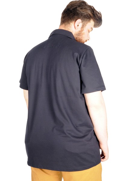 Büyük Beden T-Shirt Polo Cepli Lycra Pike Md 20554 Lacivert fiyatları