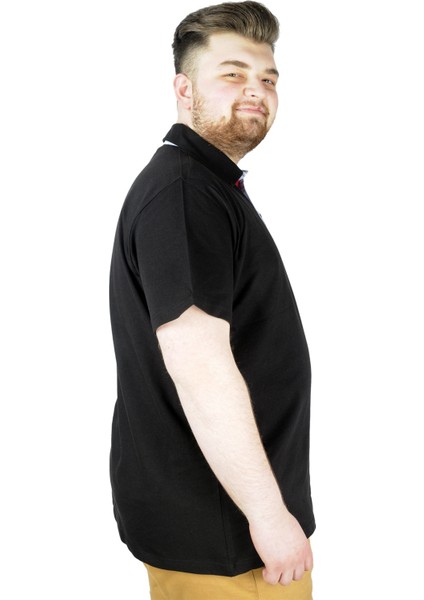 Erkek Polo T Shirt Explore The World 22313 Siyah